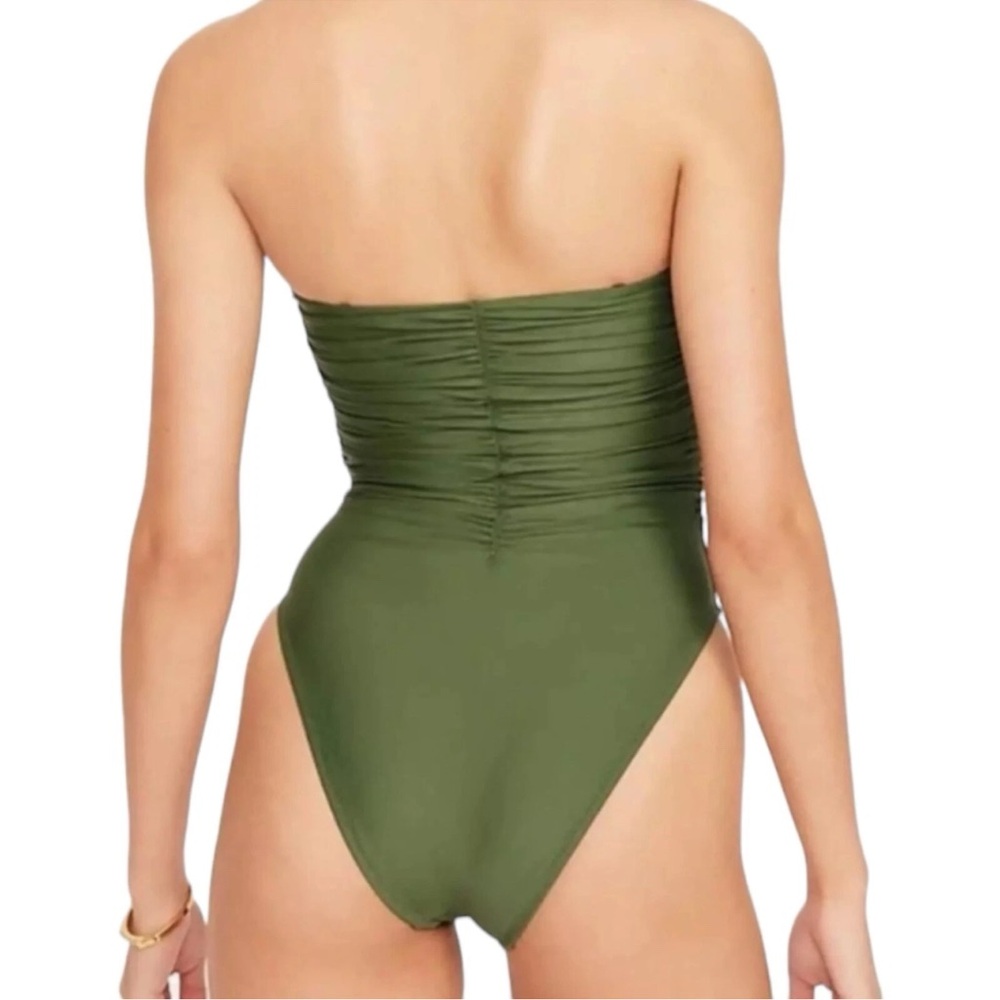 J.Crew Ruched Sweetheart One Piece Navy Blue Swimsuit Size 4 NEW - Picture 2 of 12